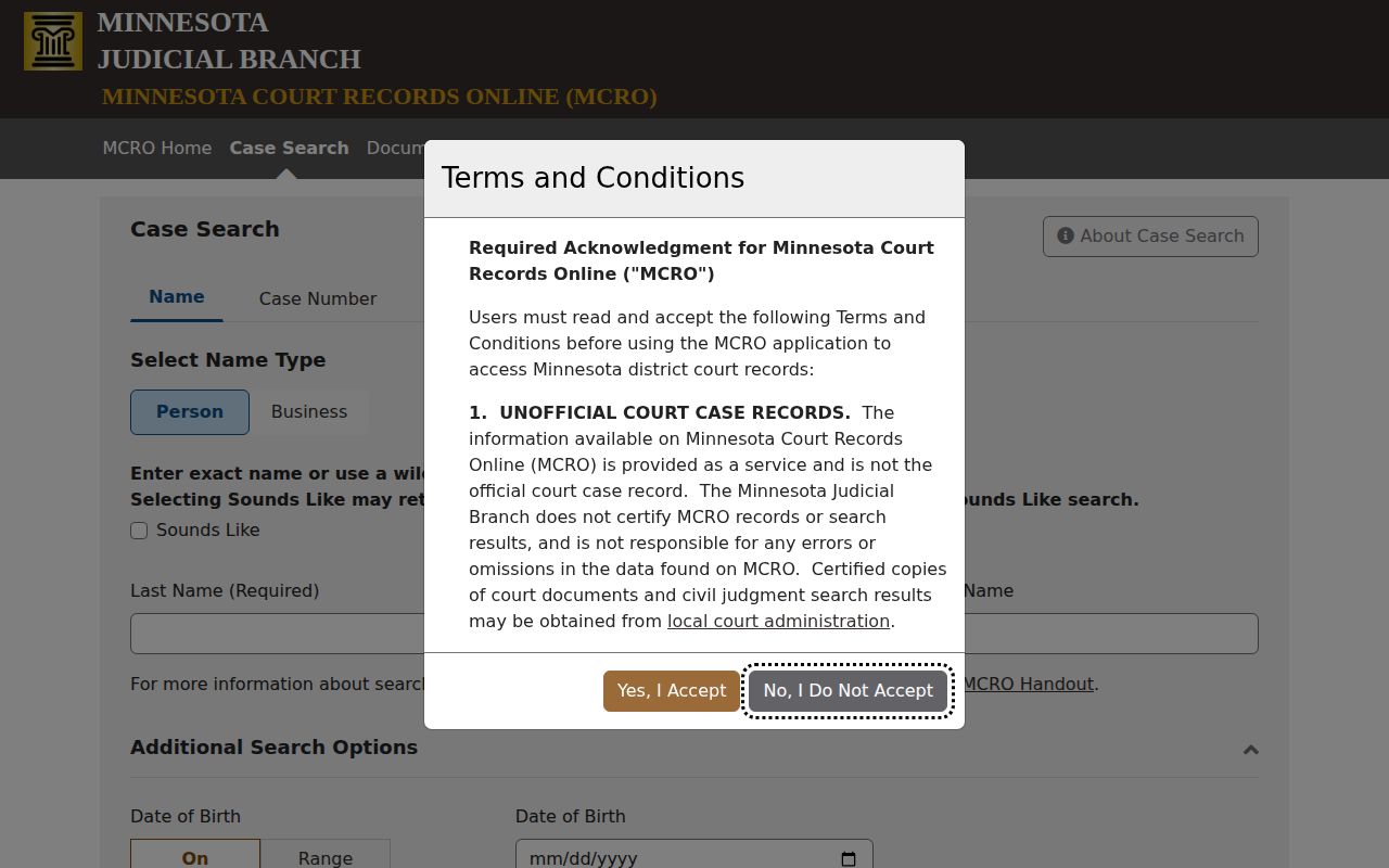 Wright County warrant record search in Minnesota Court Records Online